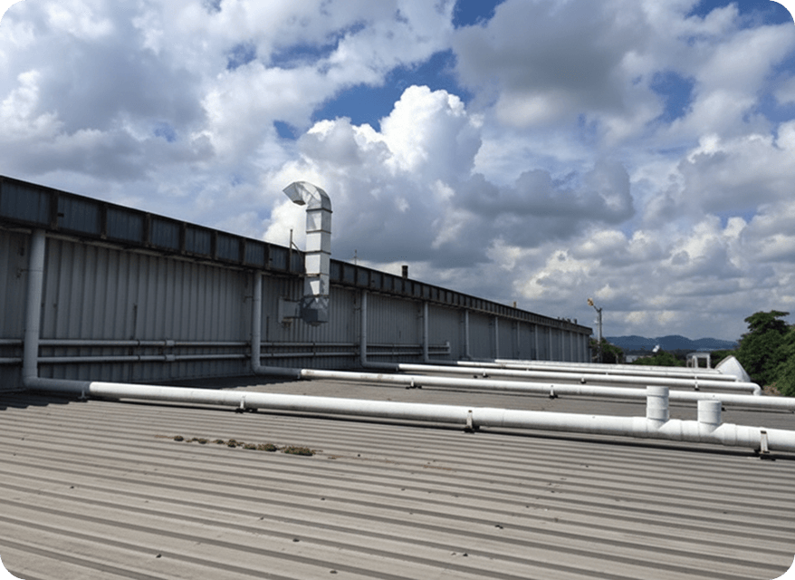 断熱されていない古いトタン屋根の構造