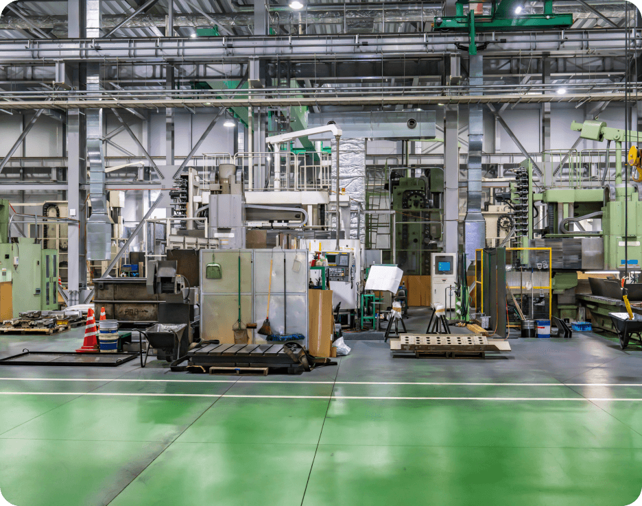広々とした工場内の様子