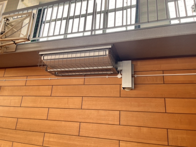 高校体育館 災害用空調機の新設